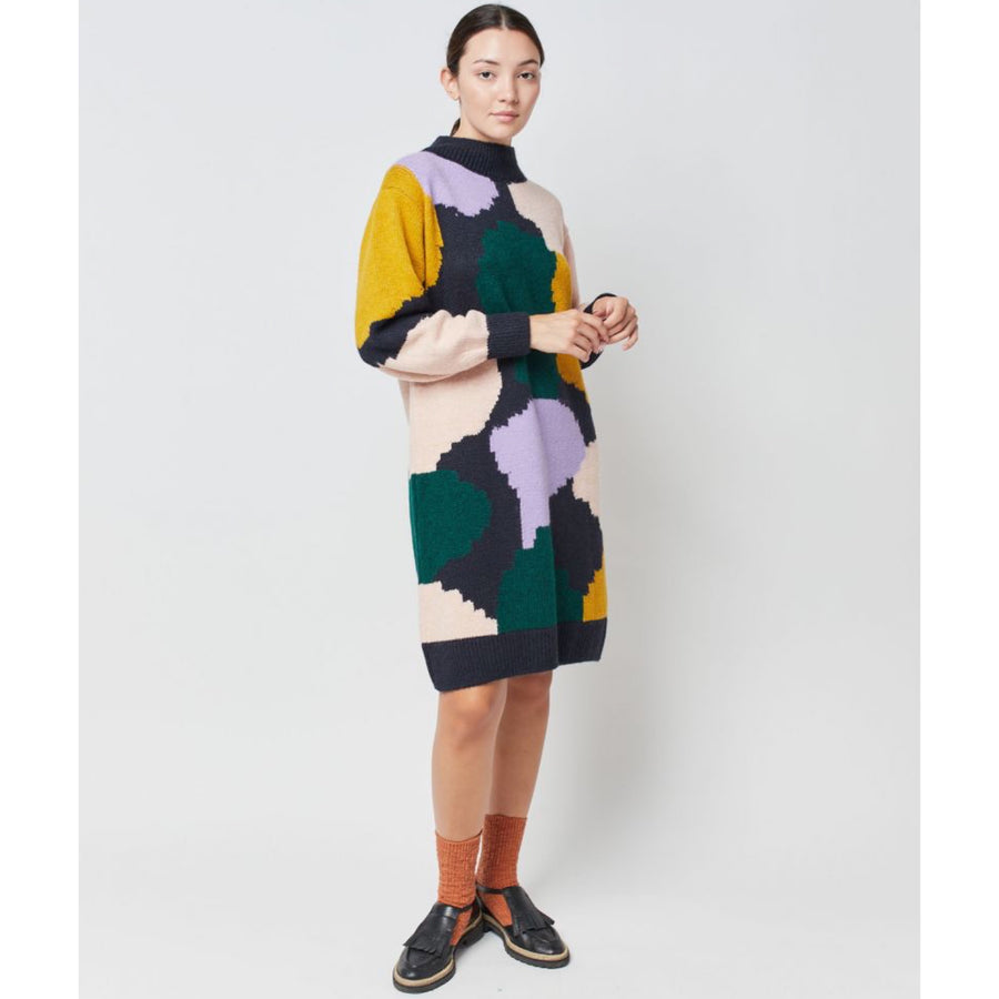 Bobo Choses - Multicolour Jacquard Long Sleeve Knitted Dress