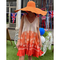 Pranella Amal Slip Dress Peach Ombre