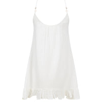 Pranella Siren slip dress white