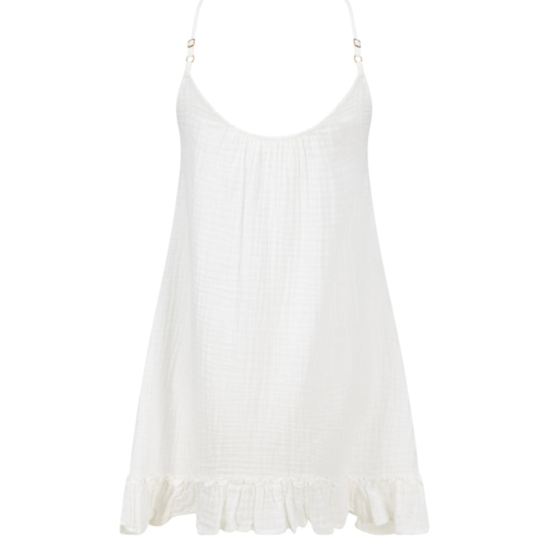 Pranella Siren slip dress white
