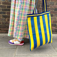 Alex Max Striped Beach Tote Green/Orange