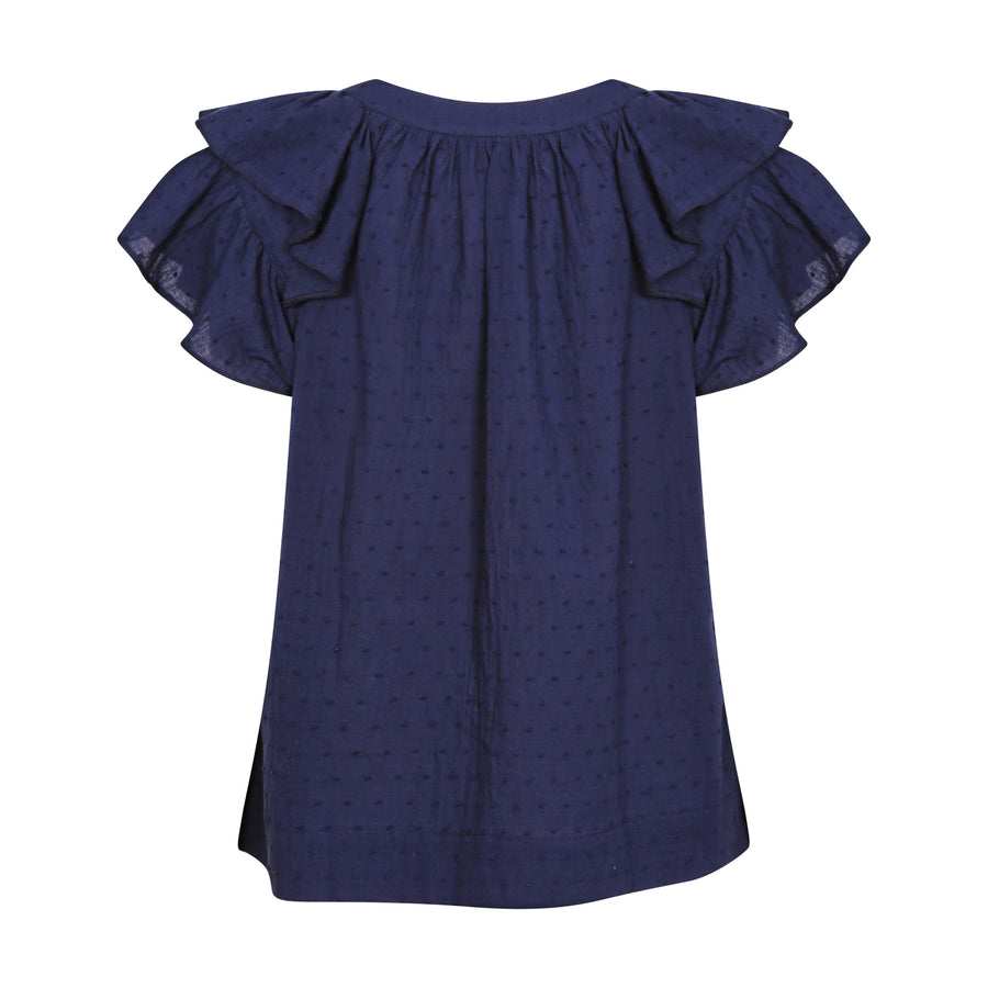 BACK IN STOCK. The West Village Puff Top Navy
