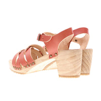Bosabo Vegetable leather heeled sandal clogs Rose